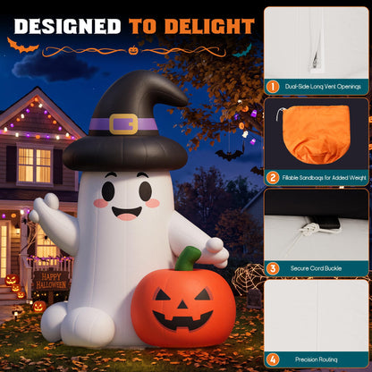 Giant Halloween Inflatable Ghost & Pumpkin-Ghost & Pumpkin Combo-19.7 FT