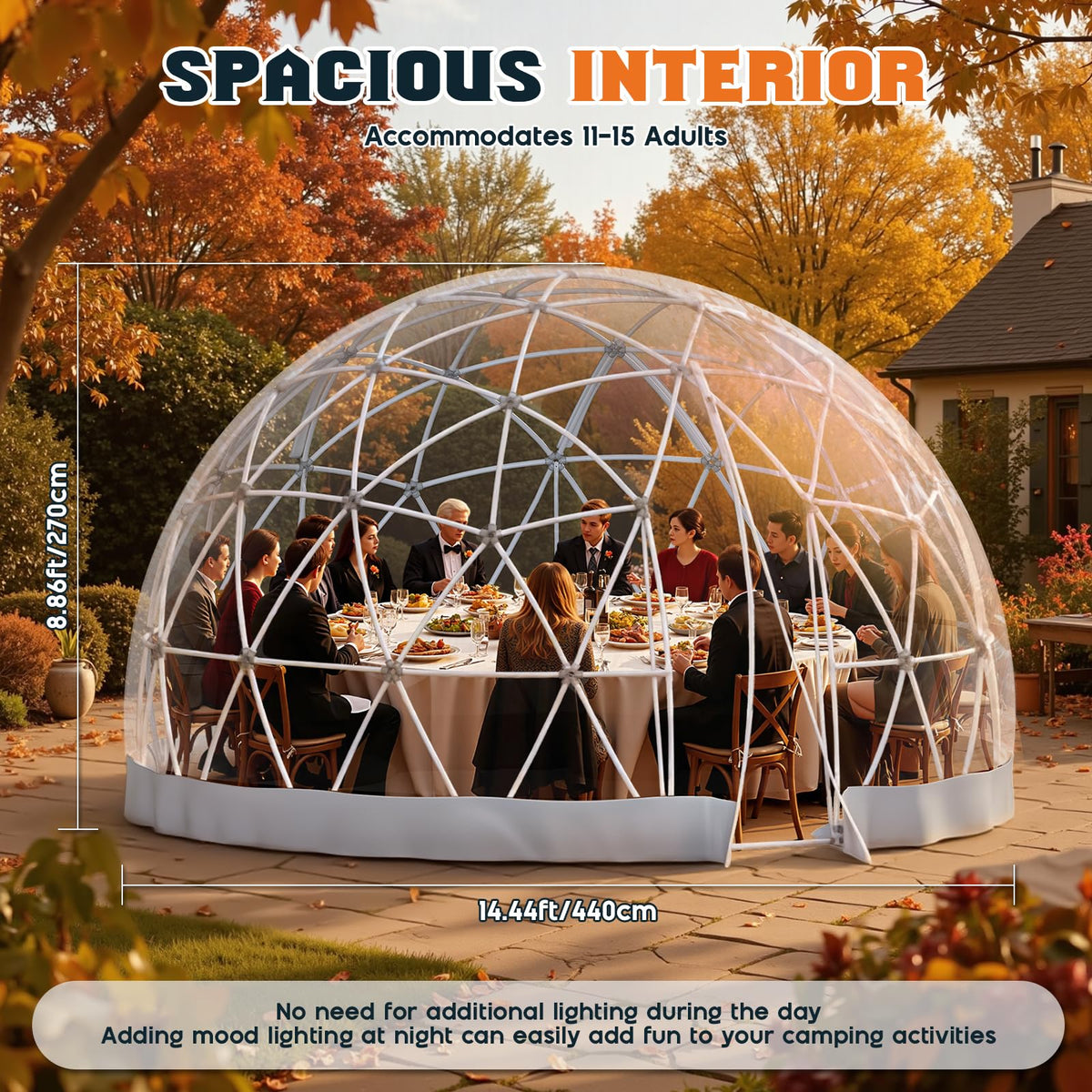 Clear Outdoor Garden Dome Tent-15FT