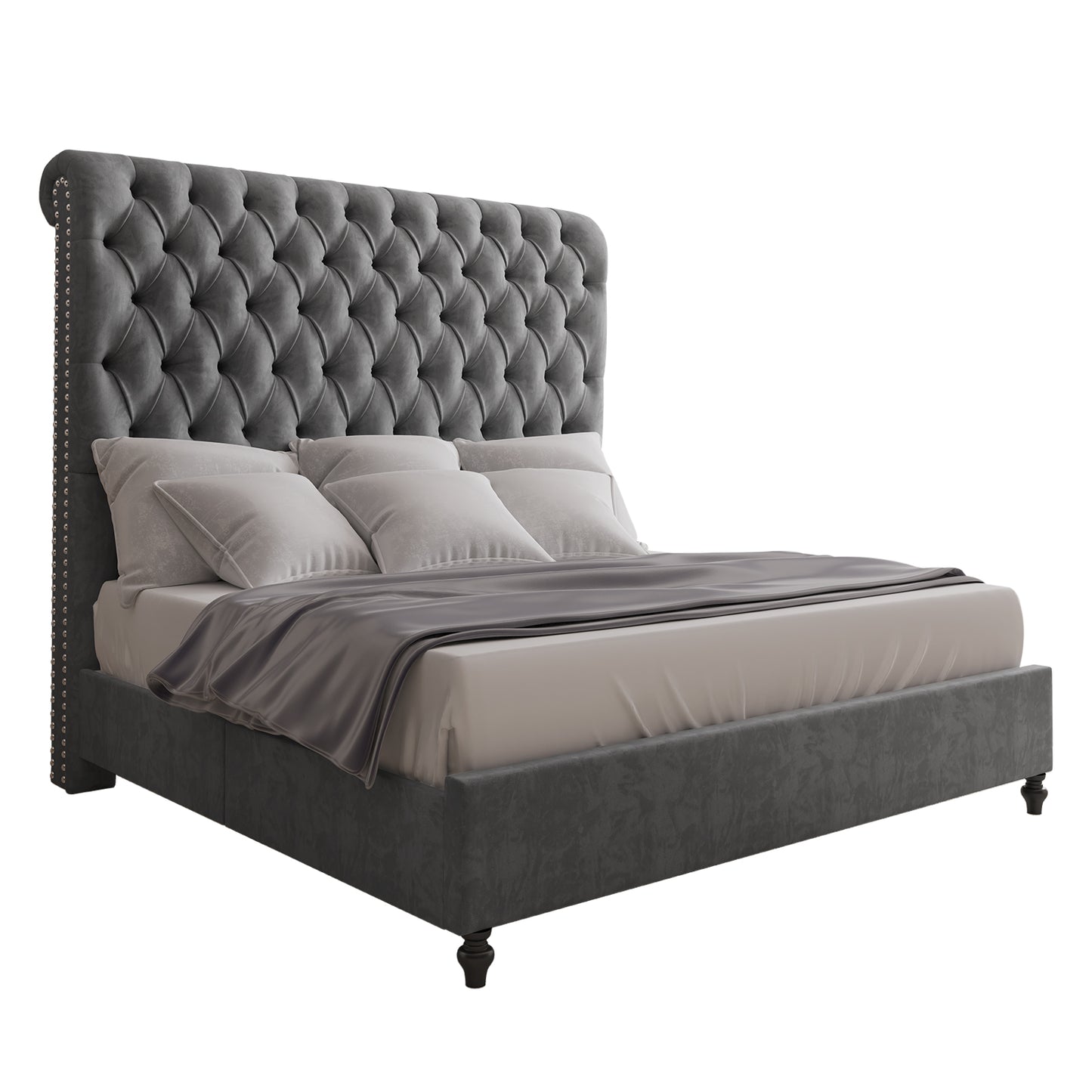 Curl Bed Frame Amerlife-Gray