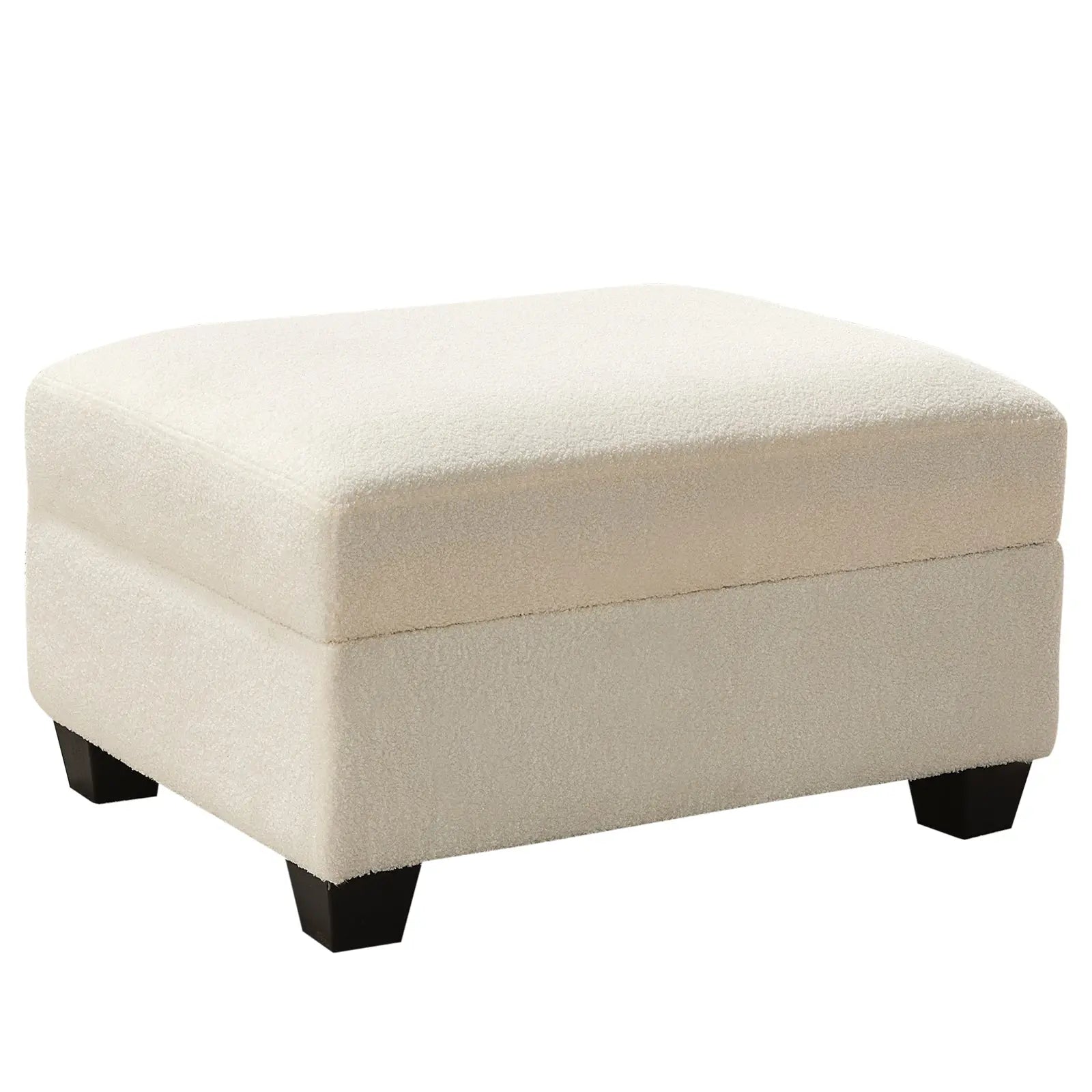 AMERLIFE Harri Footrest Sofa Modern Extra Deep Comfy Ottoman Grey Boucle