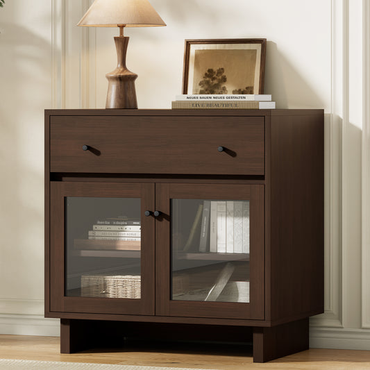 MKG002 Modular Storage Cabinet-1pc-B-walnut