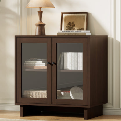 MKG002 Modular Storage Cabinet-1pc-E-walnut