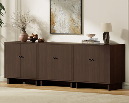 MKG002 Modular Storage Cabinet-3pc-F-walnut